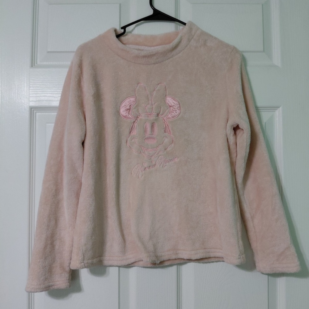 Disney Parks Minnie Mouse Sweatshirt Girls Size 4 6 Embroidered Graphic Toddlers